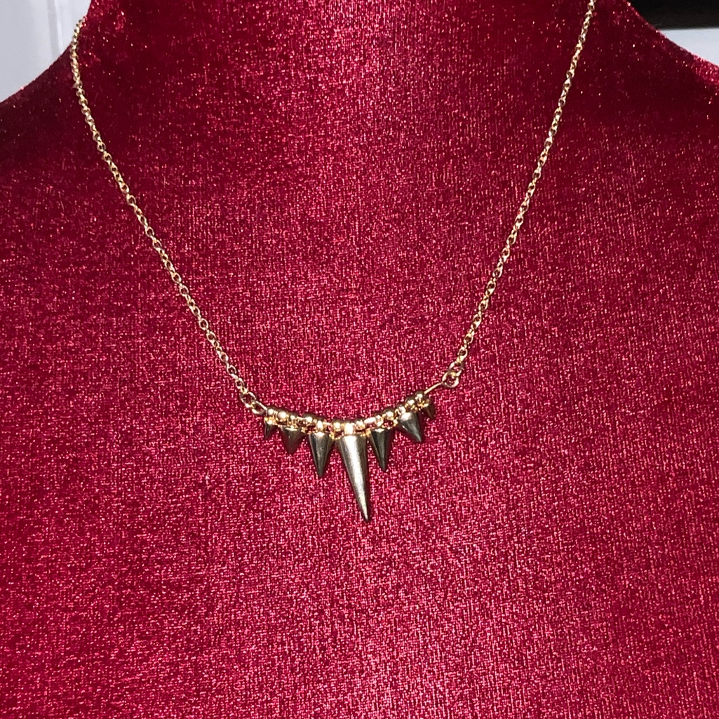 Apt 9 16 In Gold Tone Spike Necklace With 3 In Extender 7$